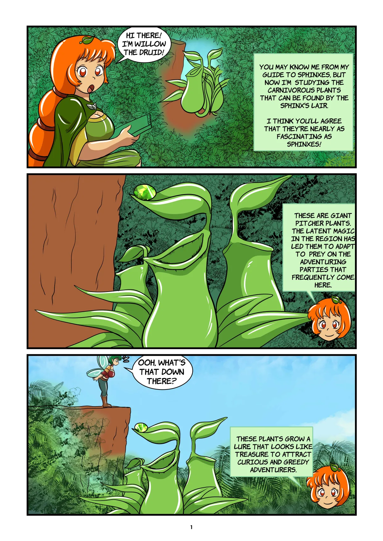 Willow's Guide to Carnivorous Plantgirls Vol. 1: Pitcher Plants page 2 full