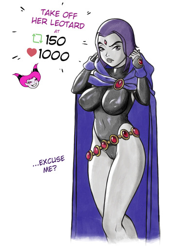 [Forked Tail] Raven's stripgame (Teen Titans) cover