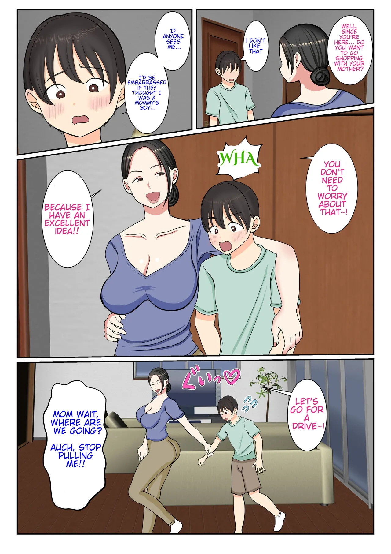 The Day the youngest son lost his virginity thanks to his mother in a swimsuit. page 6 full