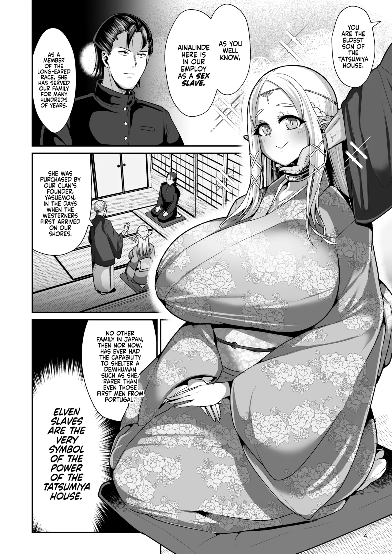 H Seidorei Elf no Souzoku Mondai ni Tsuite ~ Rinjuu-hen | Machinations of an Elven Concubine Part One: Deathbed page 5 full