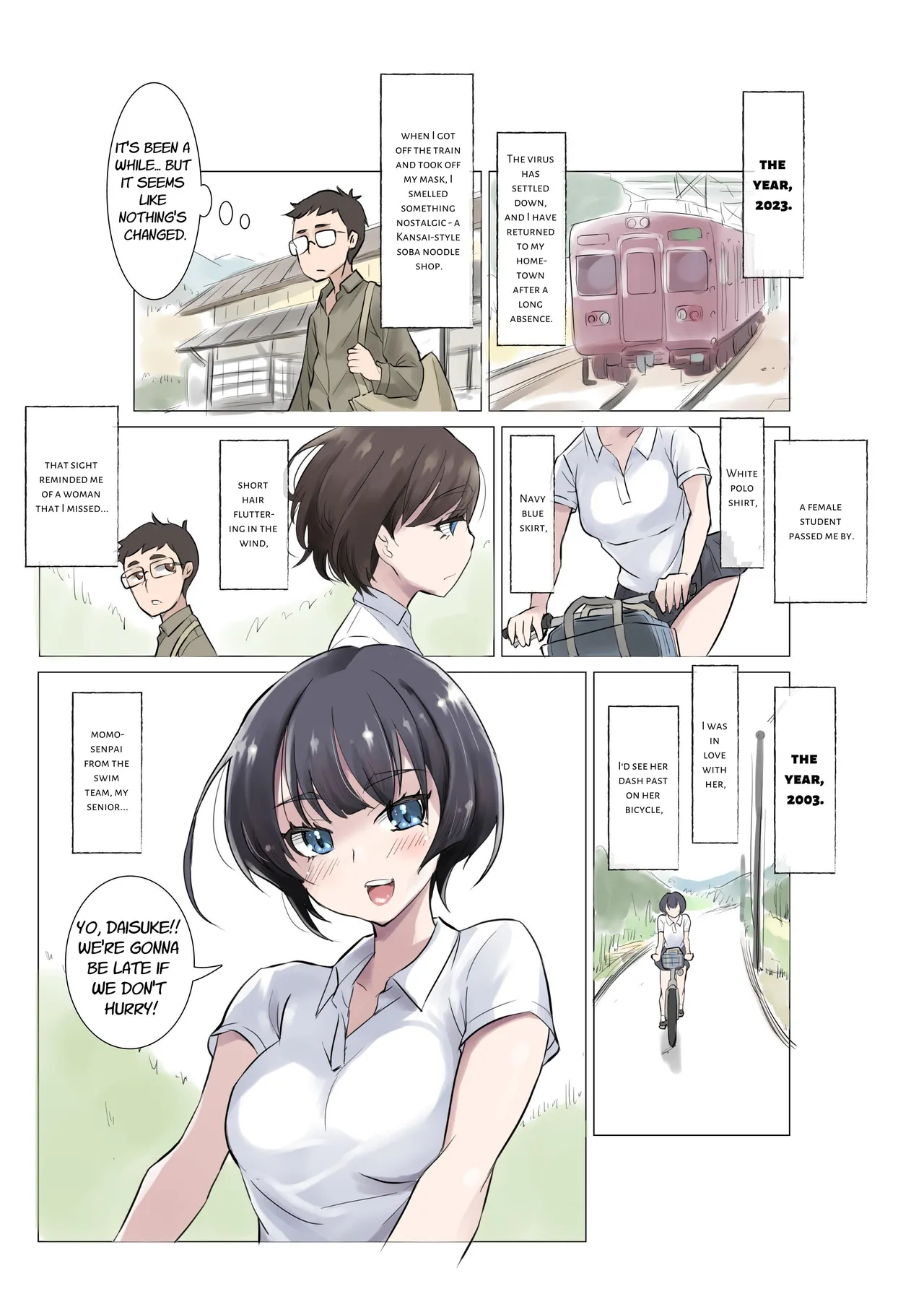 School Mizugi to Polo Shirt o Kita... Omoide no Senpai | Wearing a School Swimsuit and a Polo Shirt... Memories of Seniors page 3 full