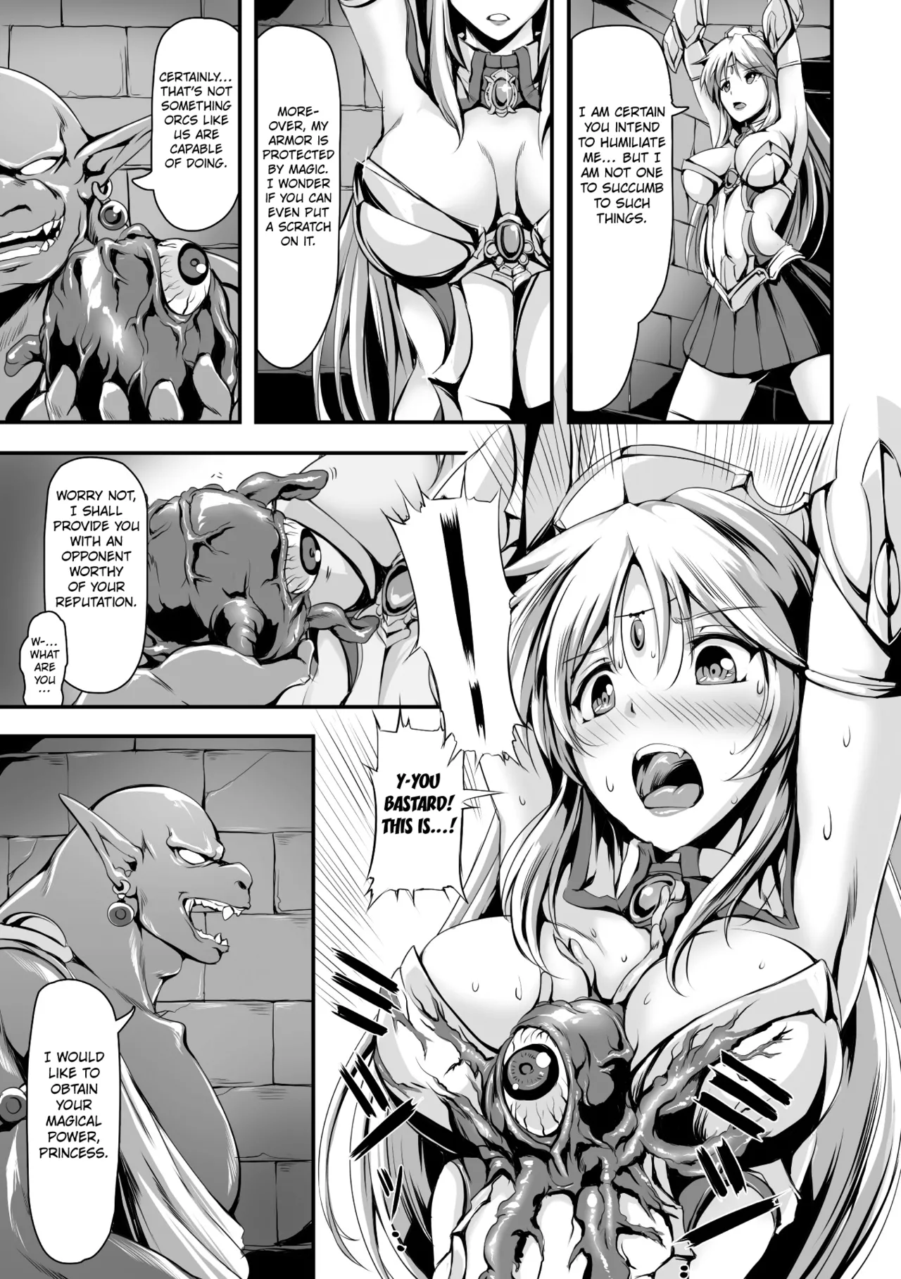 Invasion  2D Comic Magazine Shokushu Yoroi ni Zenshin o Okasare Mugen Zecchou! Vol. 4 page 3 full