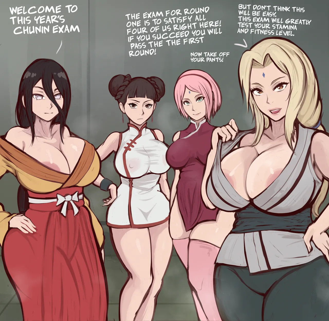 Tsunade, Sakura, Tenten & Hanabi Comic page 1 full