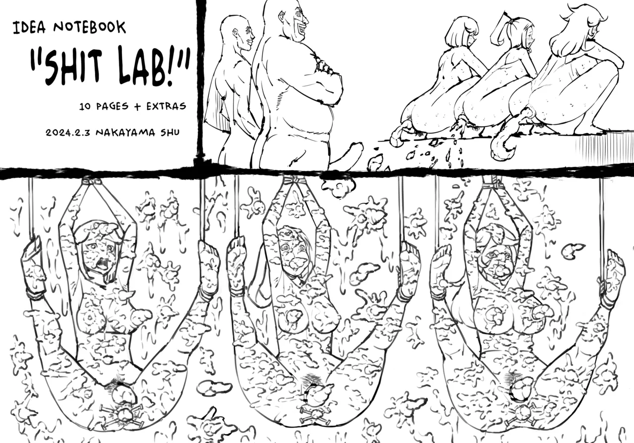 Gluttonous Scat Squishing Sisters - Idea Notebook - "Shit Lab!" page 11 full