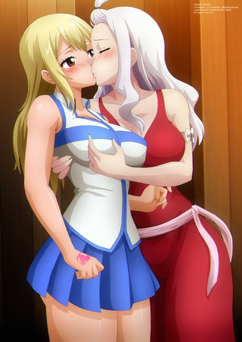 [YukinoMemories] Lucy & Mirajane Kiss + Source (Fairy Tail) cover