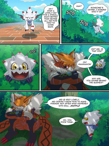 [Kiffy] Gammamon x Meicrackmon: Friends with BENEFITS. (Digimon Ghost Game) cover