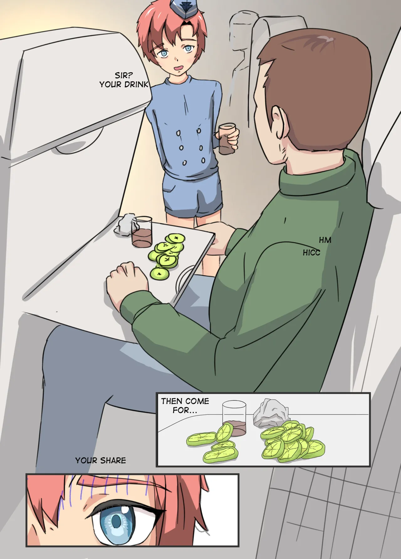 Elliot the flight attendant chapters 1-3 page 8 full