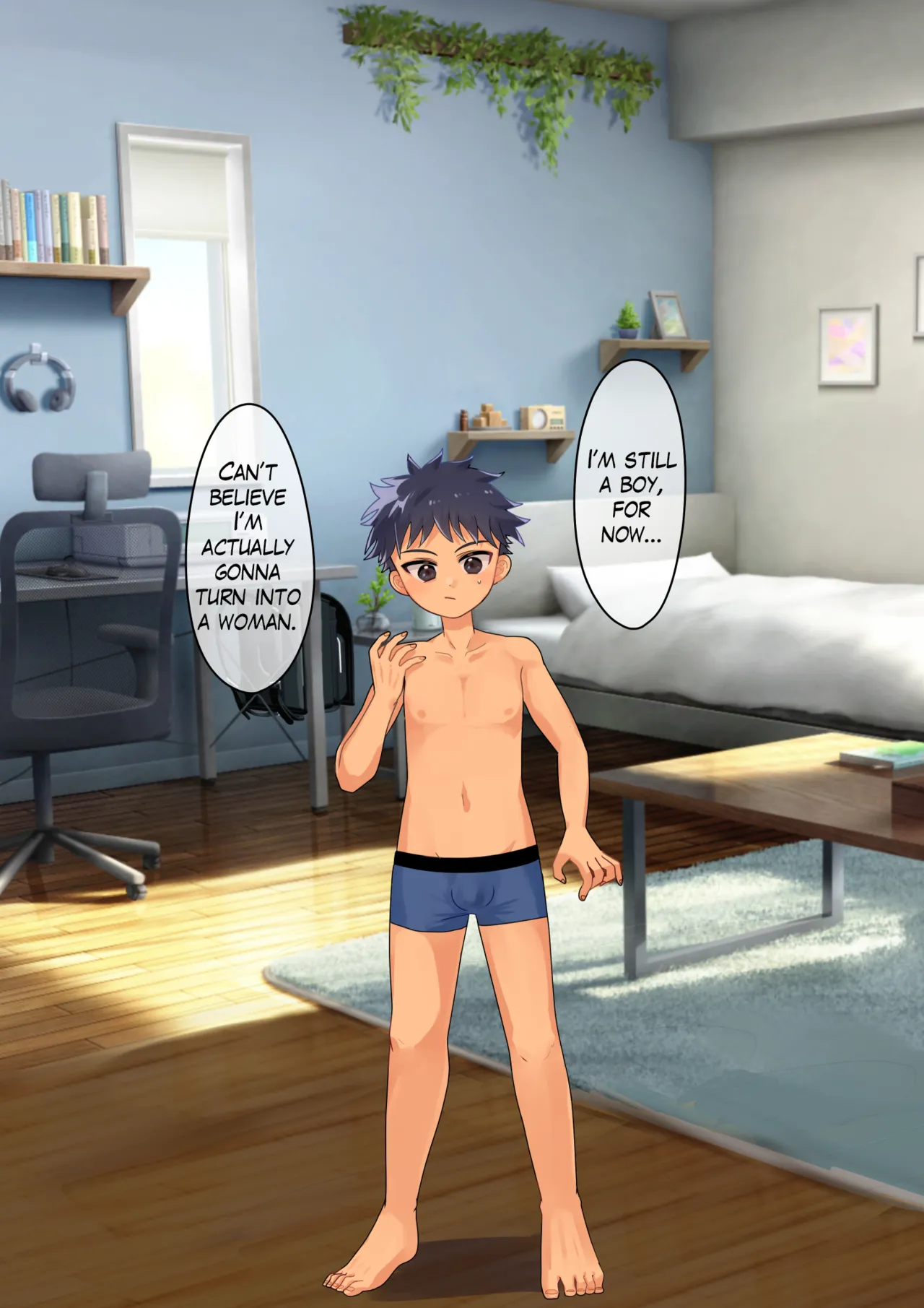 Nyotaika Kyuuseichou Shoukougun ni Kakacchatta Ko | A Boy Got Infected with Feminization Age Progression Syndrome page 2 full