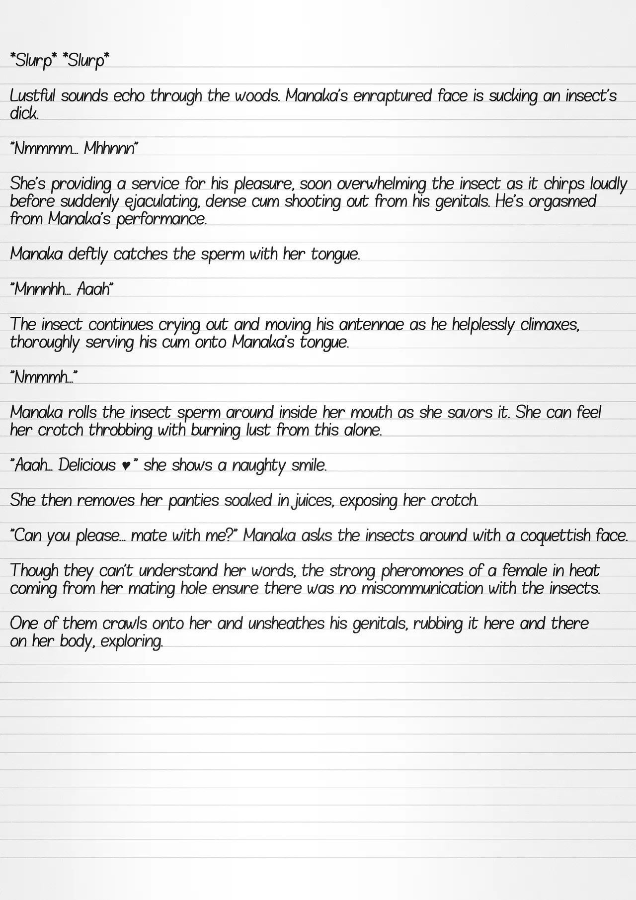 Misuke's Short Stories 21 - Manaka & A Gathering of Insects page 12 full