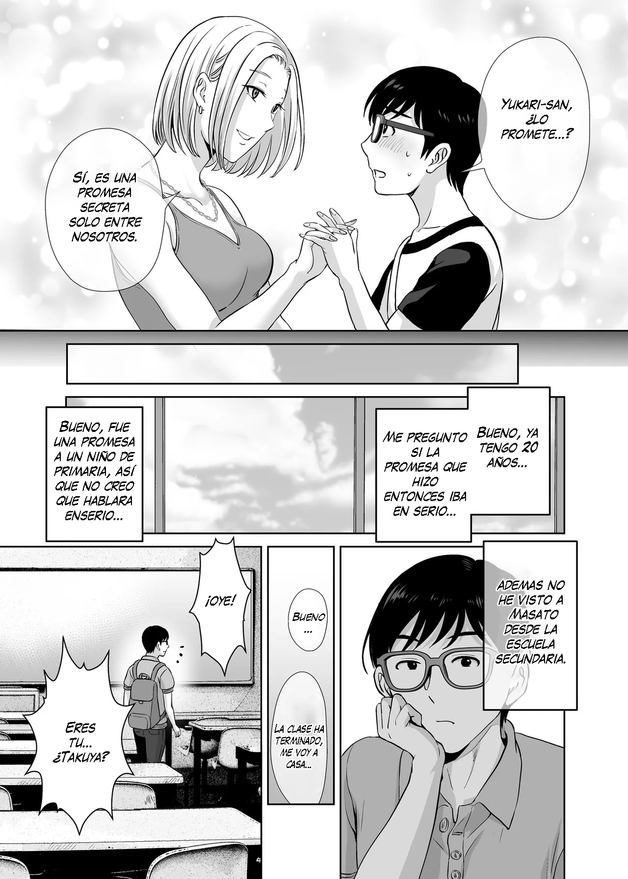 Haha Suwappingu 1 〜Ore no Kaa-san Wo Sashidashite Yanmama to Yari Makutta Hanashi〜 | Intercambio de Madres 1 〜La Historia de cómo Entregué a mi Madre y me Cogí a una Joven y Sexy Mamá〜 page 6 full