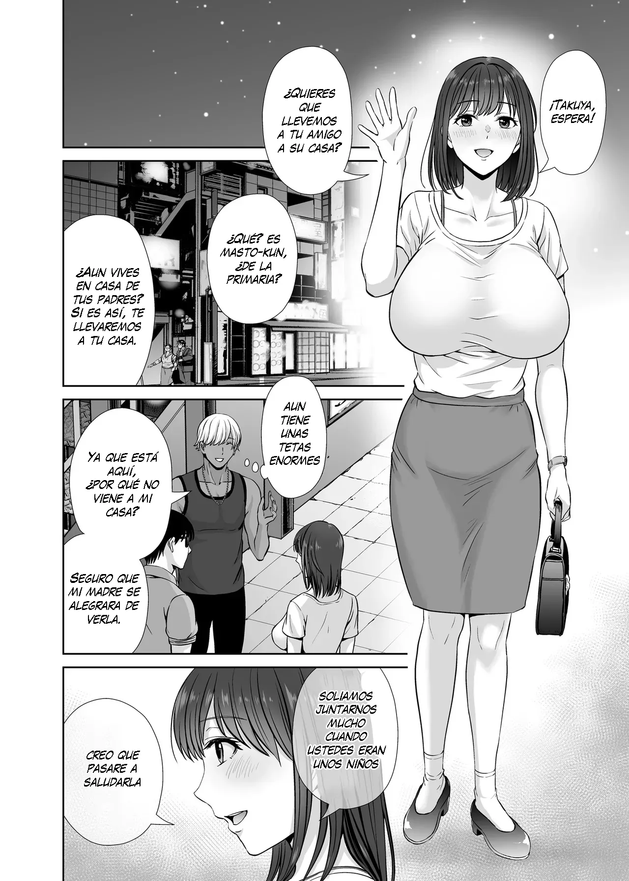Haha Suwappingu 1 〜Ore no Kaa-san Wo Sashidashite Yanmama to Yari Makutta Hanashi〜 | Intercambio de Madres 1 〜La Historia de cómo Entregué a mi Madre y me Cogí a una Joven y Sexy Mamá〜 page 9 full