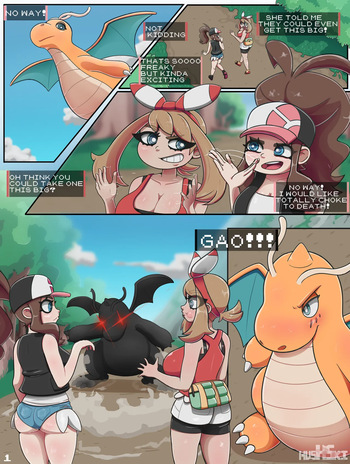 [Hushski] 2 Girls 1 Dragon (Pokemon) cover