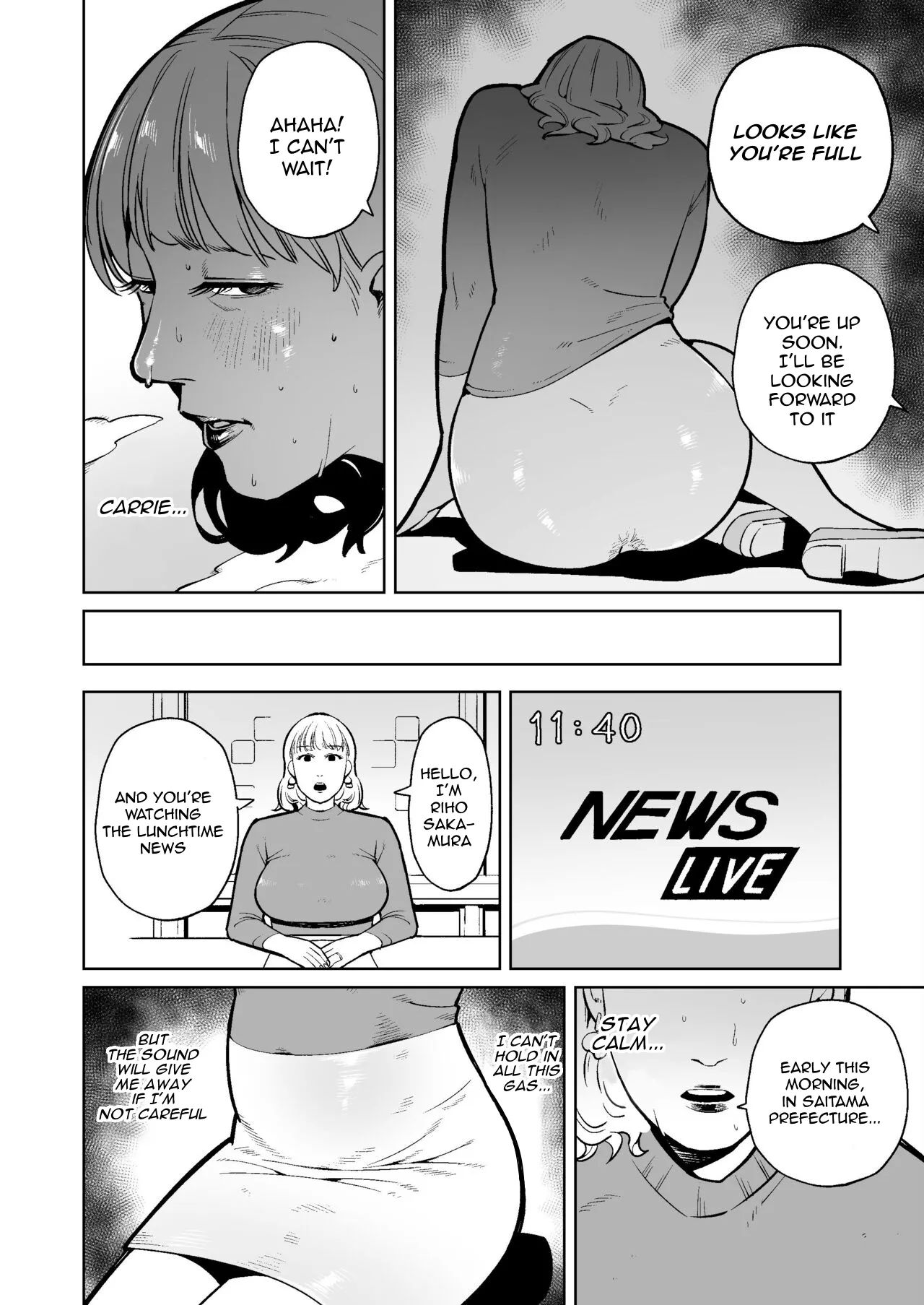 Douryou no Wana de Koukai Dappun Shita Hitozuma Joshi Announcer | A Female Presenter Defecates Live on TV page 10 full