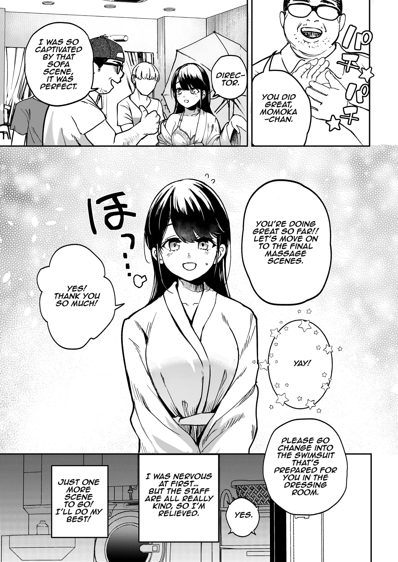 Gakeppuchi Idol, Hajimete no Gravure Satsuei de Zecchou!? ~Mizugi no Naka Made Massage Sareru nante Kiitemasen!~ | Desperate Idol, Climaxing During Her First Gravure Shoot!? ~Nobody Told Me the Massage Would Groping Inside My Swimsuit!~ page 4 full