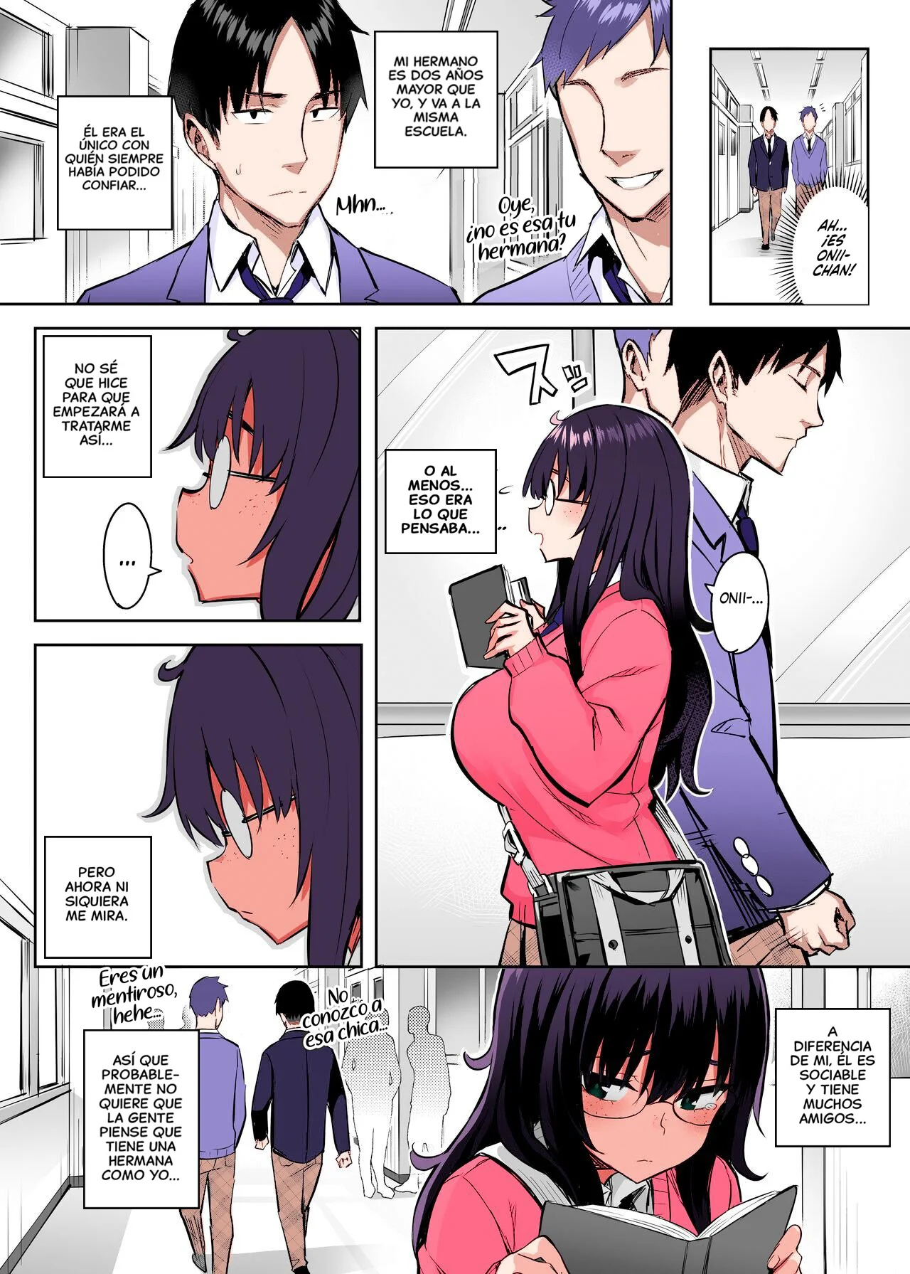 Moto InCha no Kyonyuu Yariman Imouto ga Erosugite, Onii-chan wa Mou...!! 0 ~Jimiko no Watashi ga Kawatta Riyuu~ | ¡¡No puedo con mi Hermanita comelibros ahora que se convirtió en una puta...!! 0 page 4 full