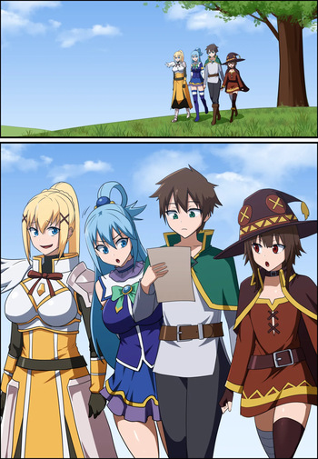 KONOSUBA - Kazuma Satou / Aqua / Megumin / Darkness [part 1-3] │ (Pixiv Fanbox) cover