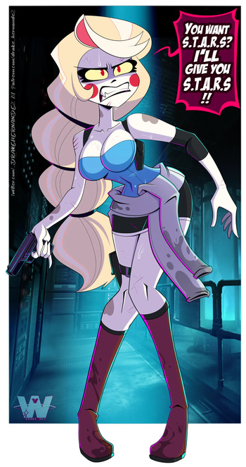 [DRAKE-HERNANDEZ] Resident Hazbin (Hazbin Hotel/Resident Evil) cover