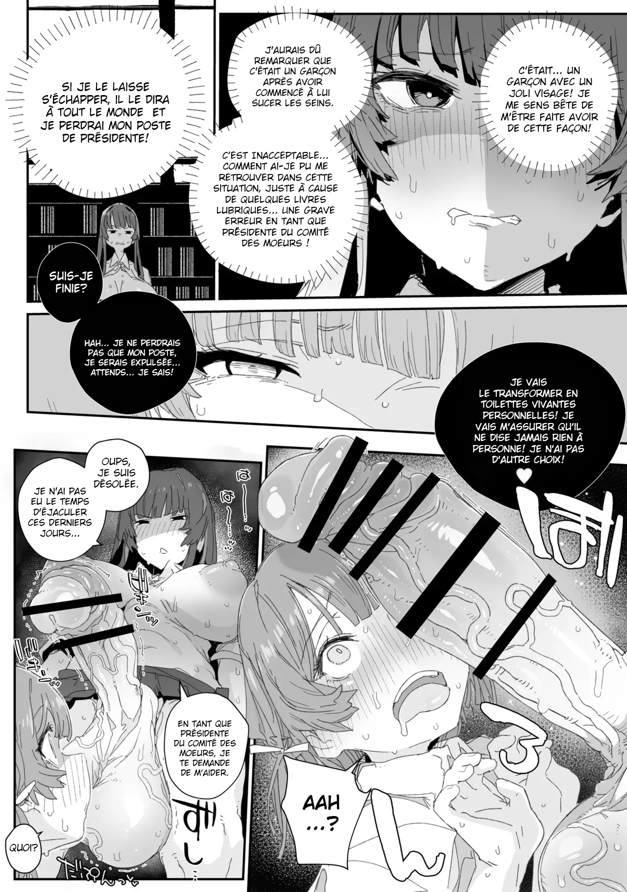 Ne trouble pas ma morale !!! ~ Comment la présidente du comité des mœurs, une futanari à la forte libido, a perdu le contrôle face à un garçon efféminé ~ page 9 full