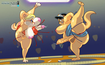 [Steamed Hamilton] Patricia Bunny vs Mrs Katswell in Futa Sumo cover