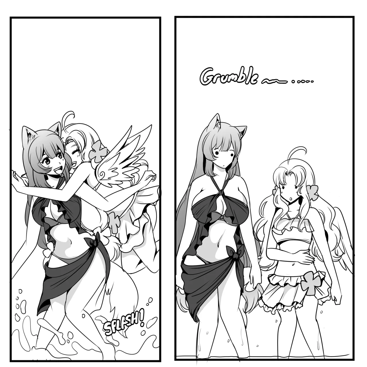 Raphtalia and Filo Beach Noms page 3 full