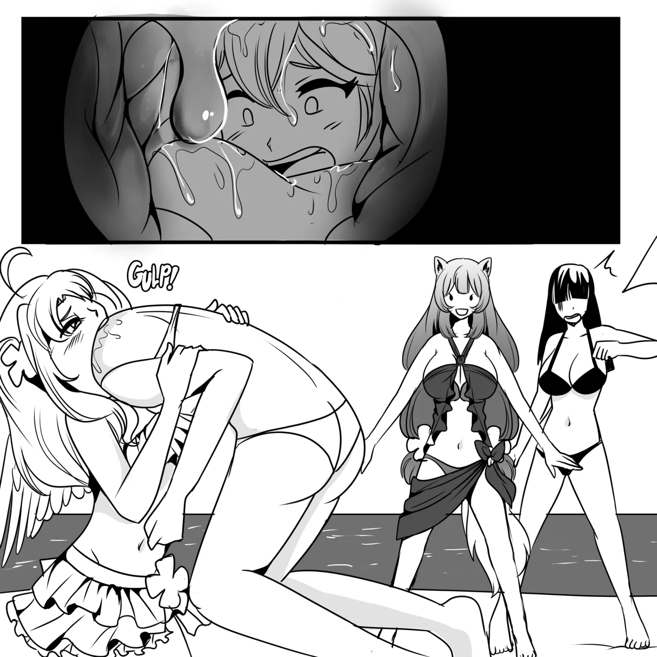 Raphtalia and Filo Beach Noms page 7 full