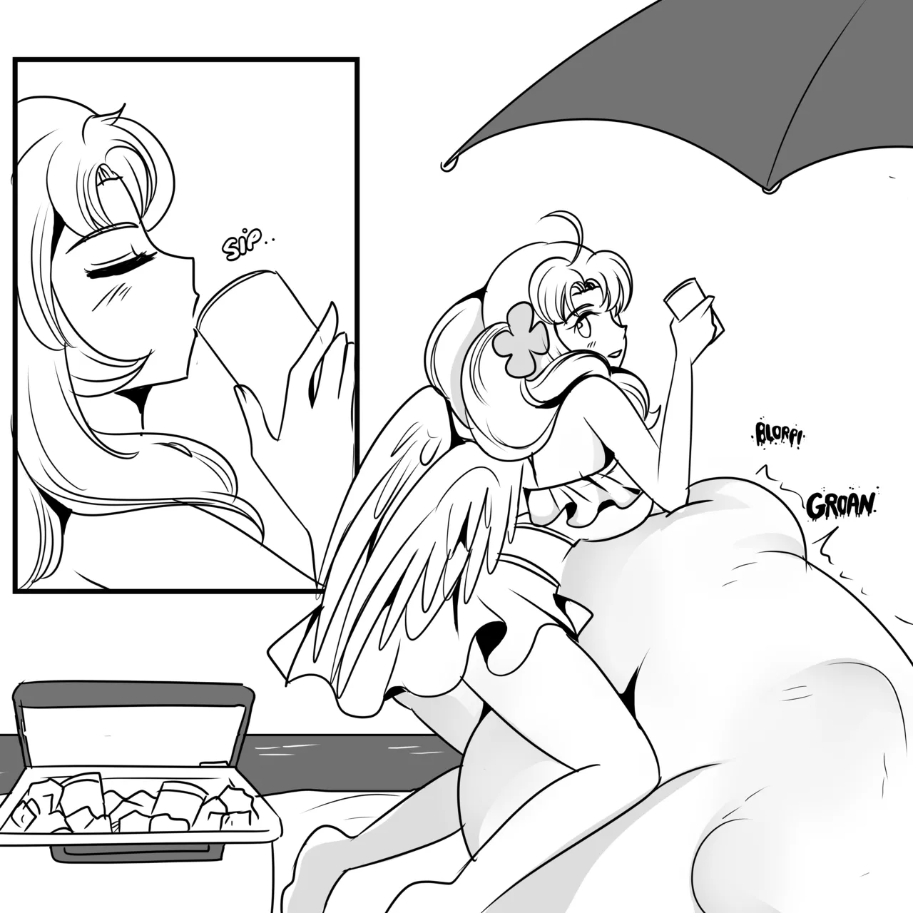 Raphtalia and Filo Beach Noms page 9 full