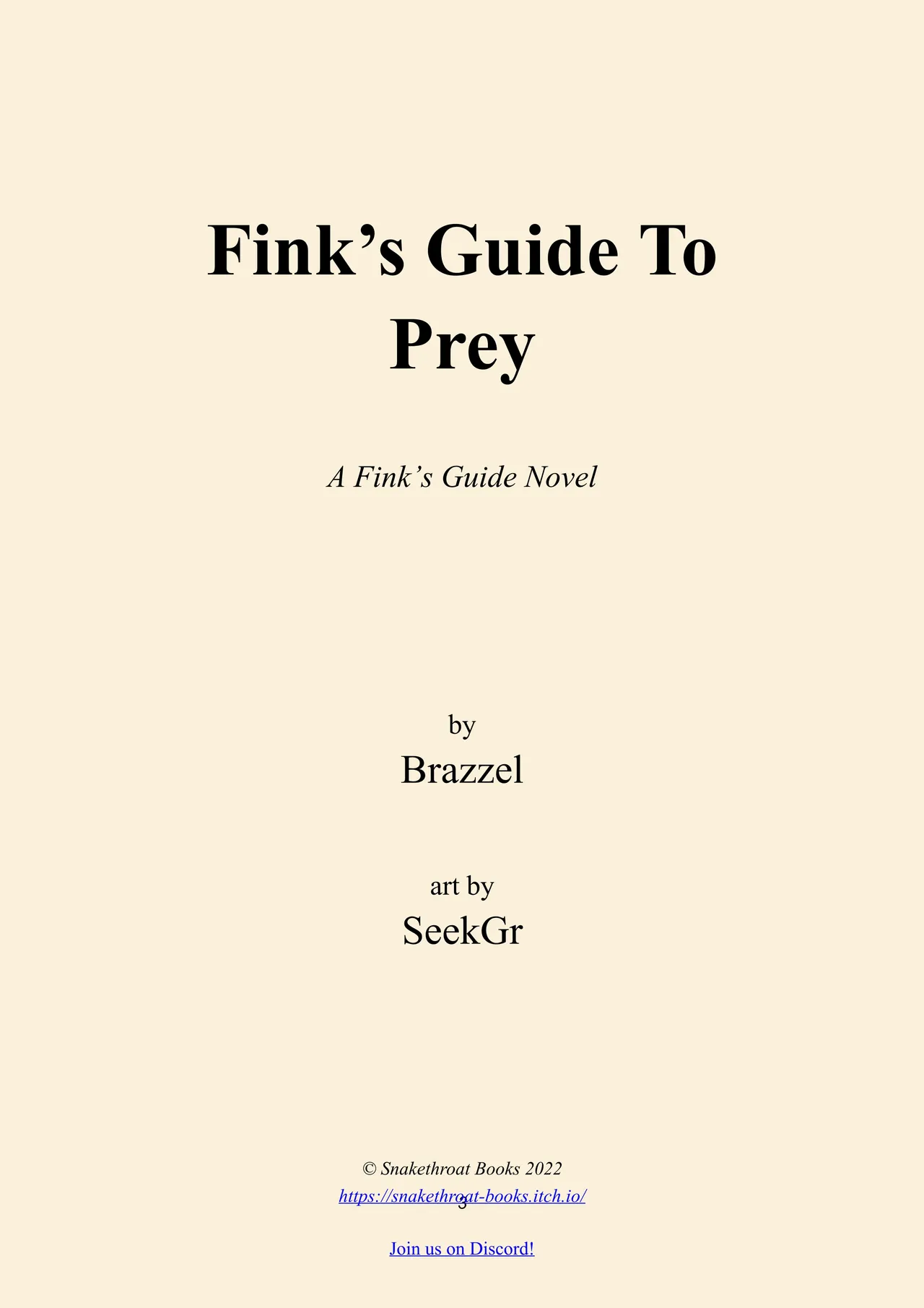 Fink's guide to prey page 3 full