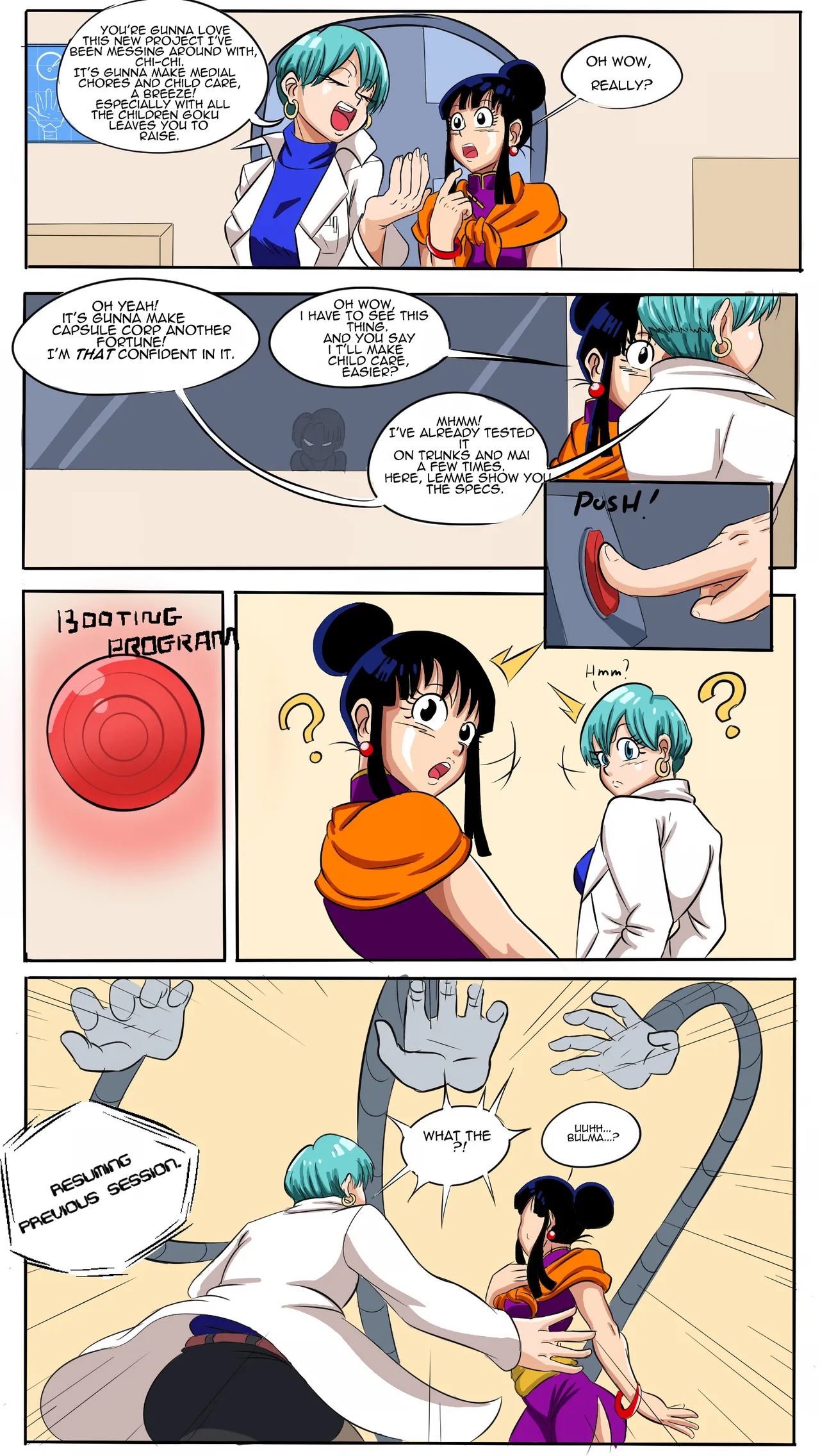 DBZ Moms Vs. The Diaper Machine  - RED-MODA page 1 full
