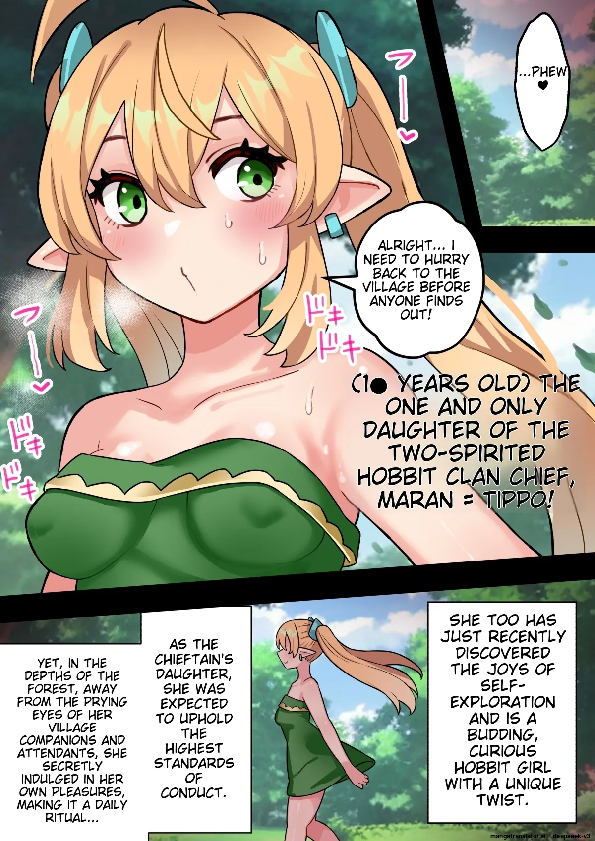 Tanshou Houkei Futanari Hobbit Shoujo ga Mahou no Yubiwa de Kyokon Seiyoku Monster ni naru Hanashi 1-3 page 6 full