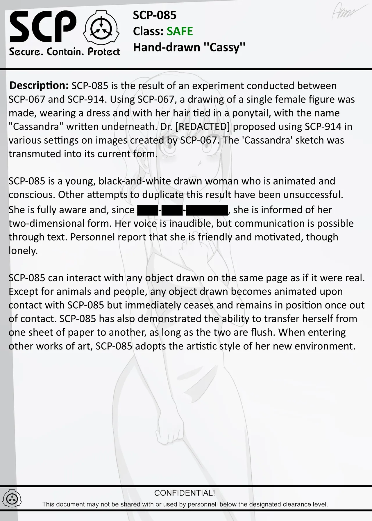 SCP-085 Hand-drawn "Cassy" page 2 full