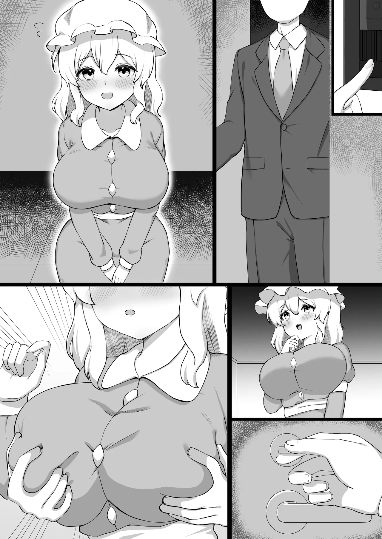 Maribel Hearn ga Yuujin no Usami Renko ni Himitsu de Hihou Club no Katsudoubi Kasegi to Shoushita Papakatsu Monochro Manga page 4 full