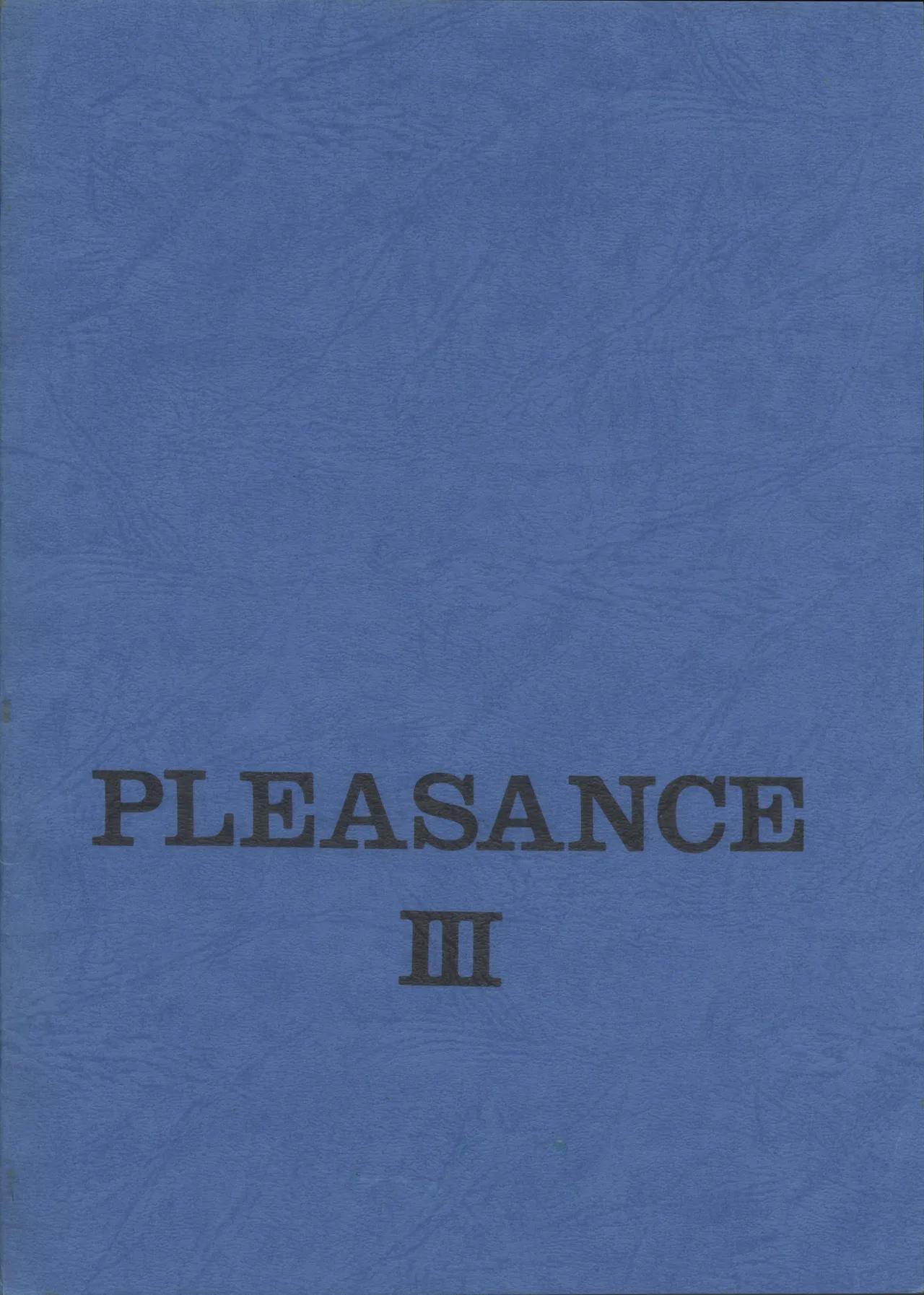 PLEASANCE III page 1 full