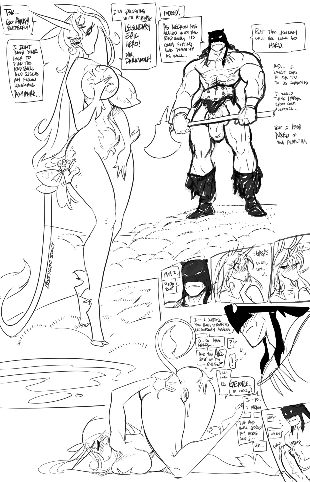 Blackwolf and The Last Unicorn Goof Of page 1 full